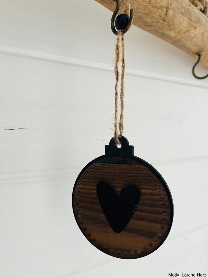Beautiful wooden pendant with real wood veneer