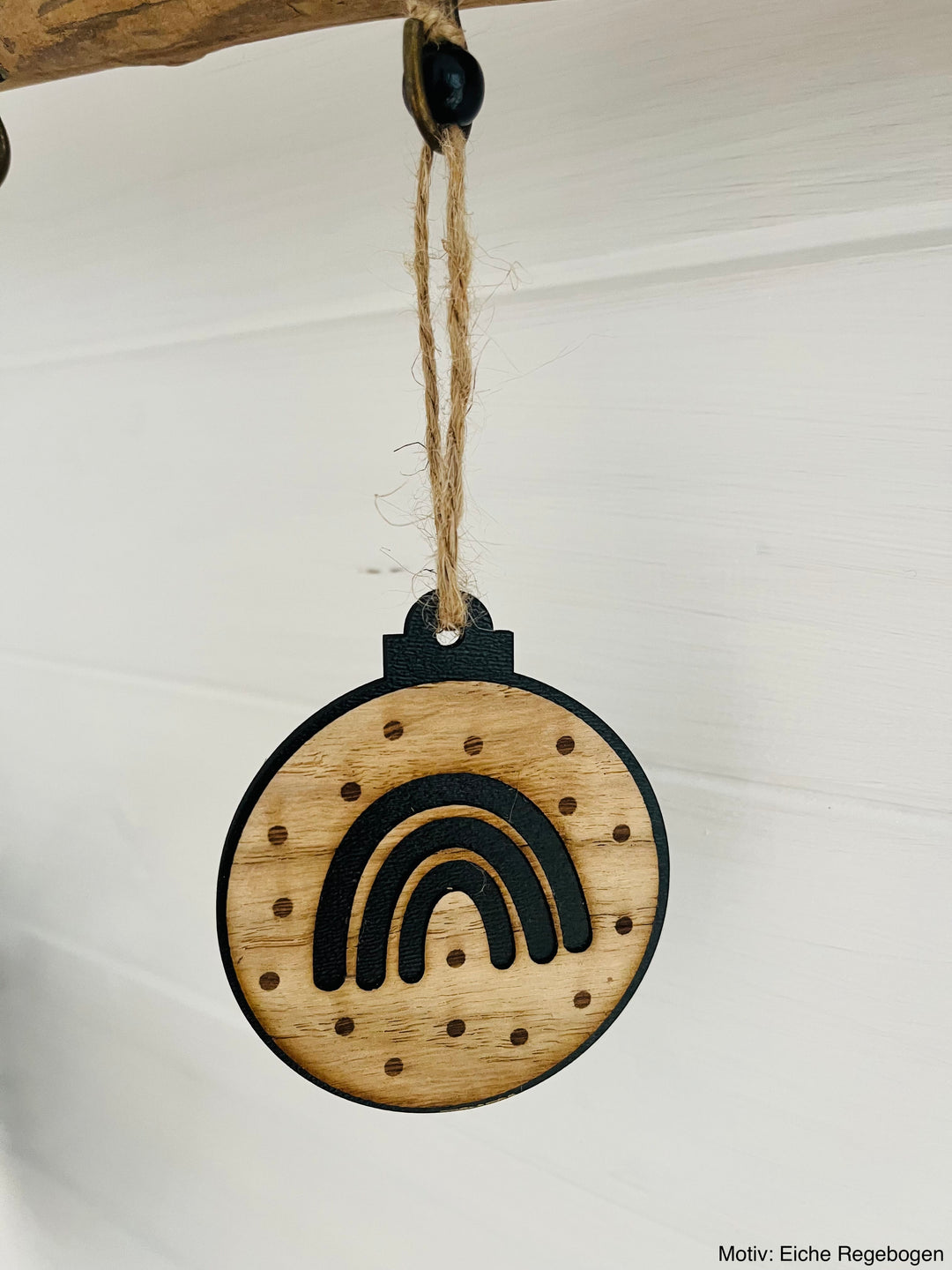 Beautiful wooden pendant with real wood veneer