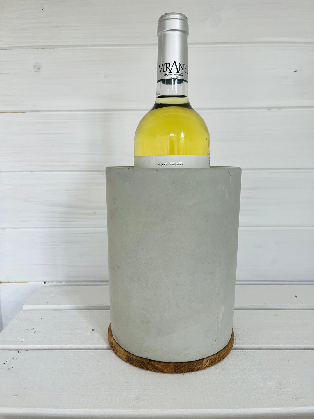 Concrete wine cooler natural