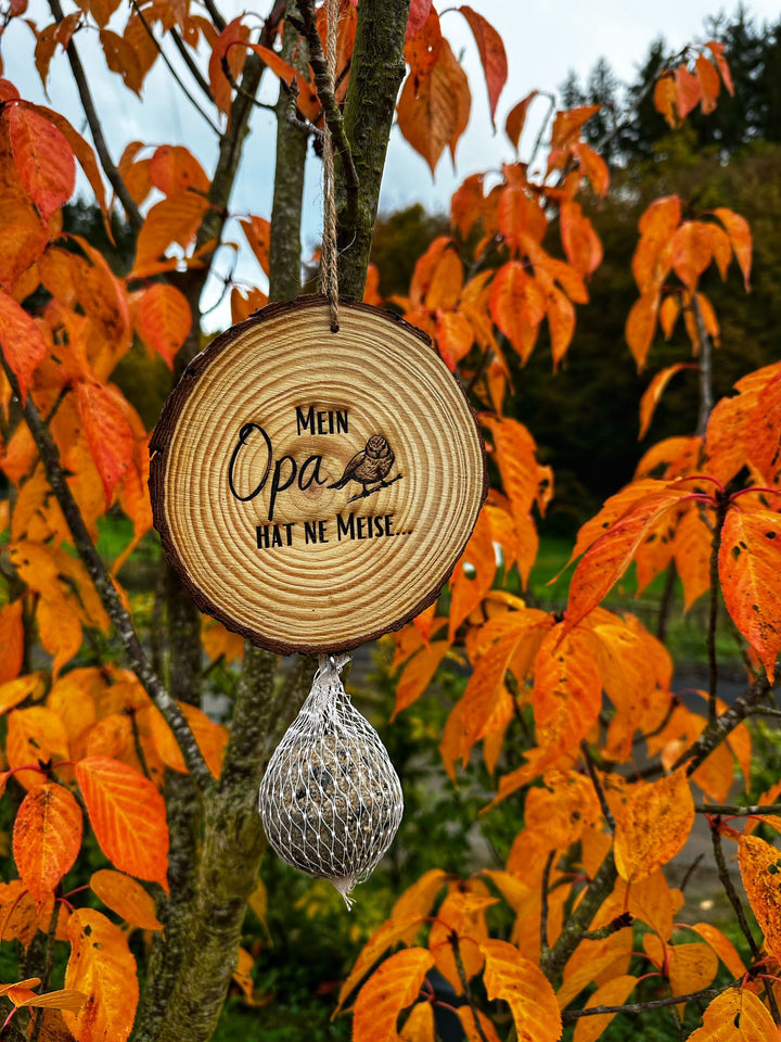 Funny tree disc for suet balls